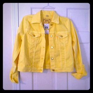 Yellow denim jacket by Michael Kors